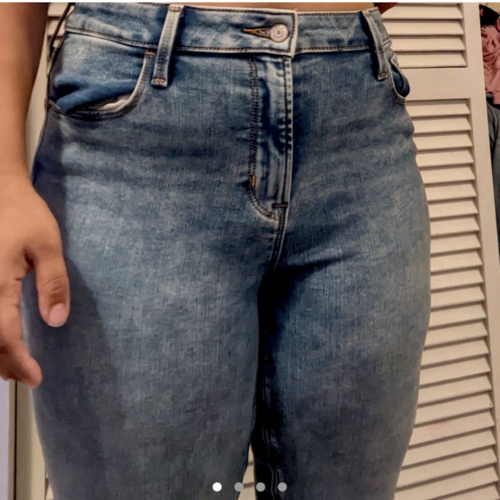 Old navy super skinny high rise rockstar built-in warm jeans